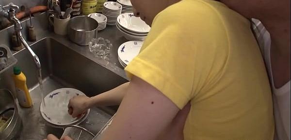  Japanese waitress Mimi Asuka gets finger fucked in the restaurant